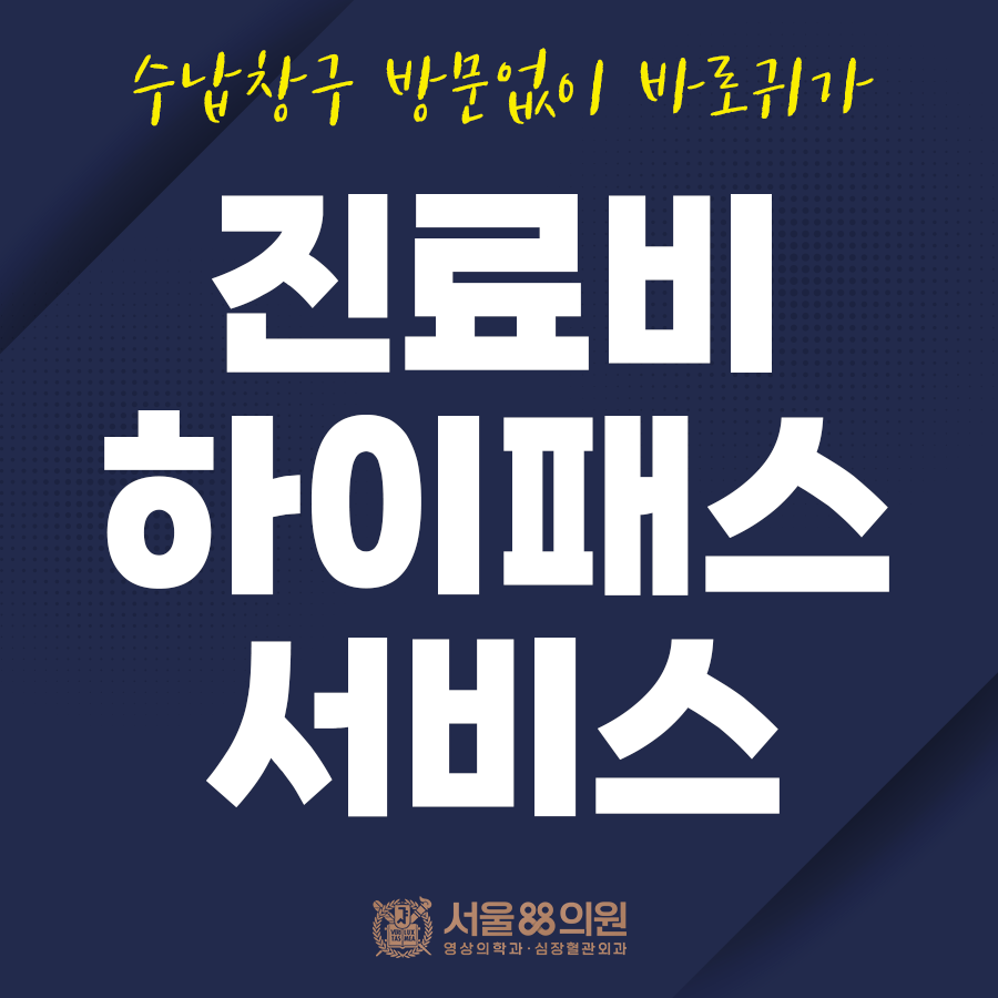 진료비 하이패스 서비스 도입!