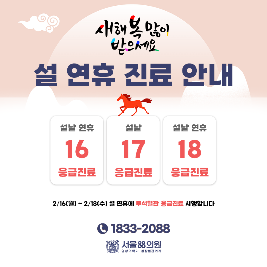 2026년 설날 연휴 투석혈관 응급진료